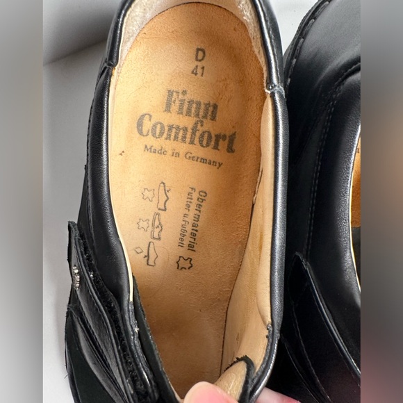 Finn Comfort Germany Men's Black Leather Oxford Work Shoe Loafers Size 41 - Picture 5 of 11